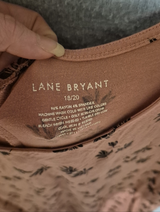 Lane Bryant Dusty Rose Floral Blouse - Picture 3 of 5